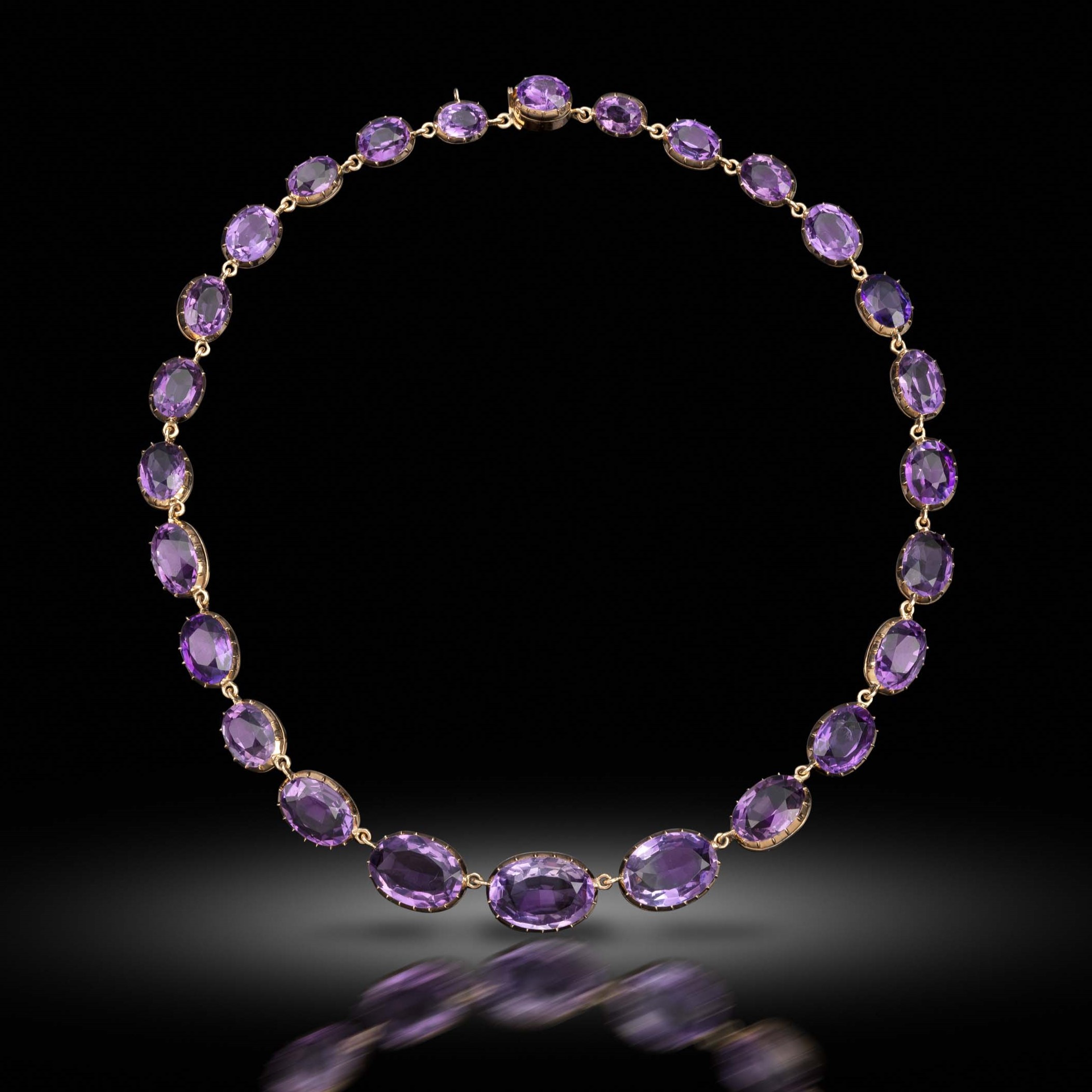 A Victorian amethyst riviere, circa 1890