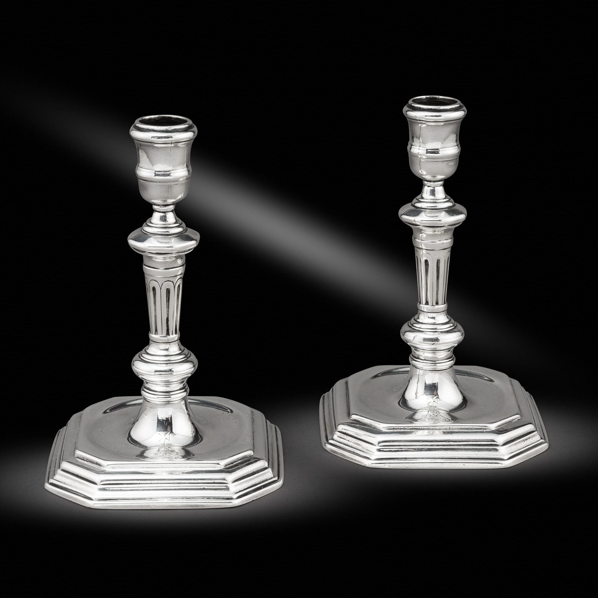 Pair of Queen Anne Candlesticks