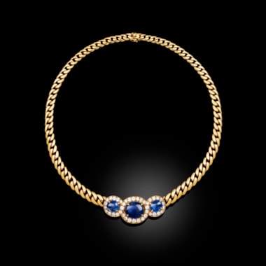A Bulgari Sapphire Necklace c1980