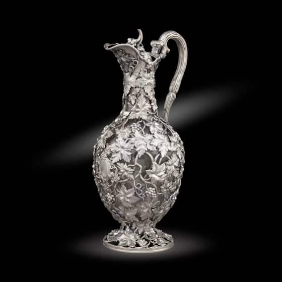 A Victorian Cage-Work Vine Claret Jug
