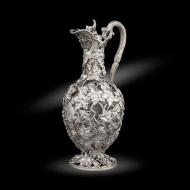 A Victorian Cage-Work Vine Claret Jug