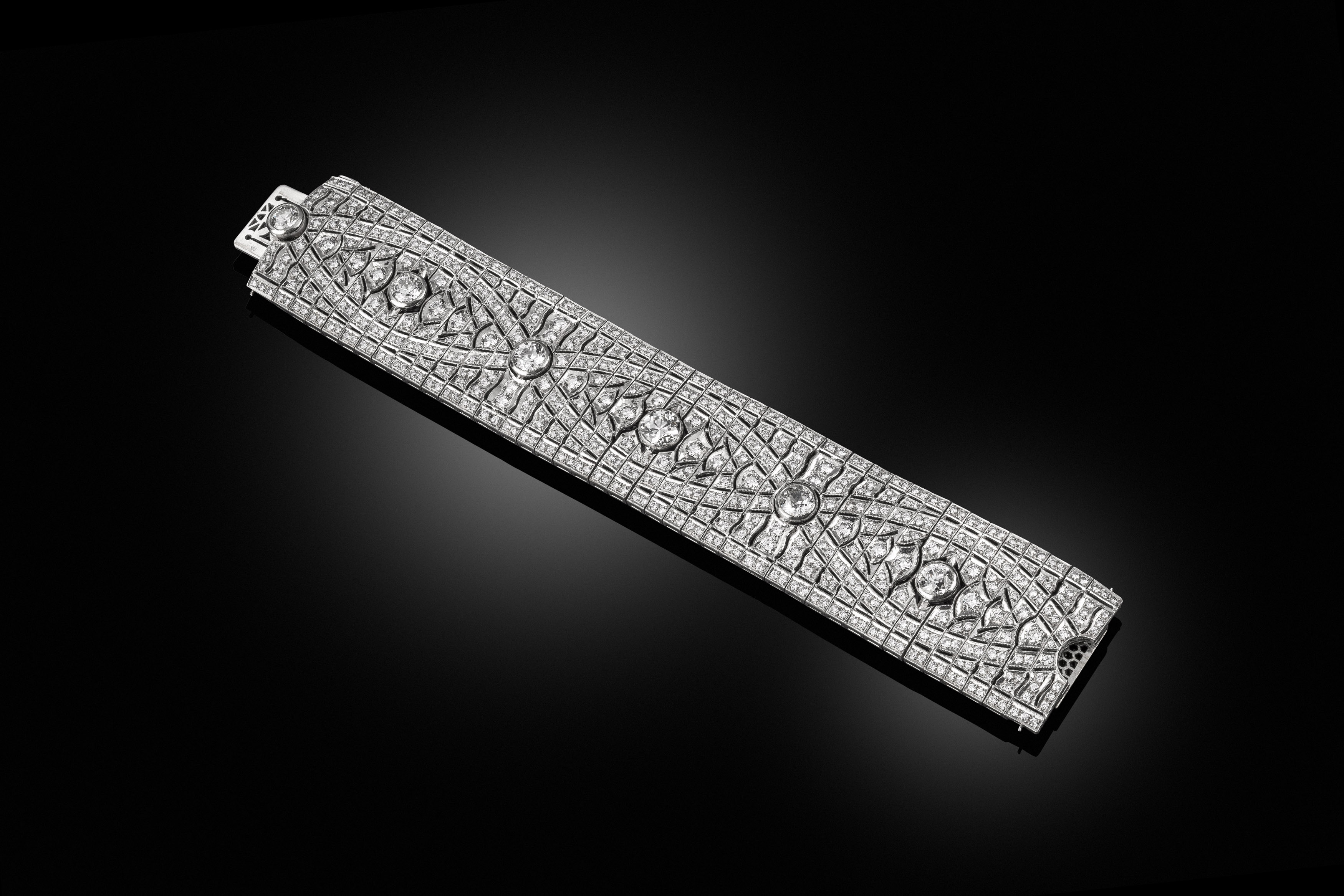 An early 20th century diamond bracelet