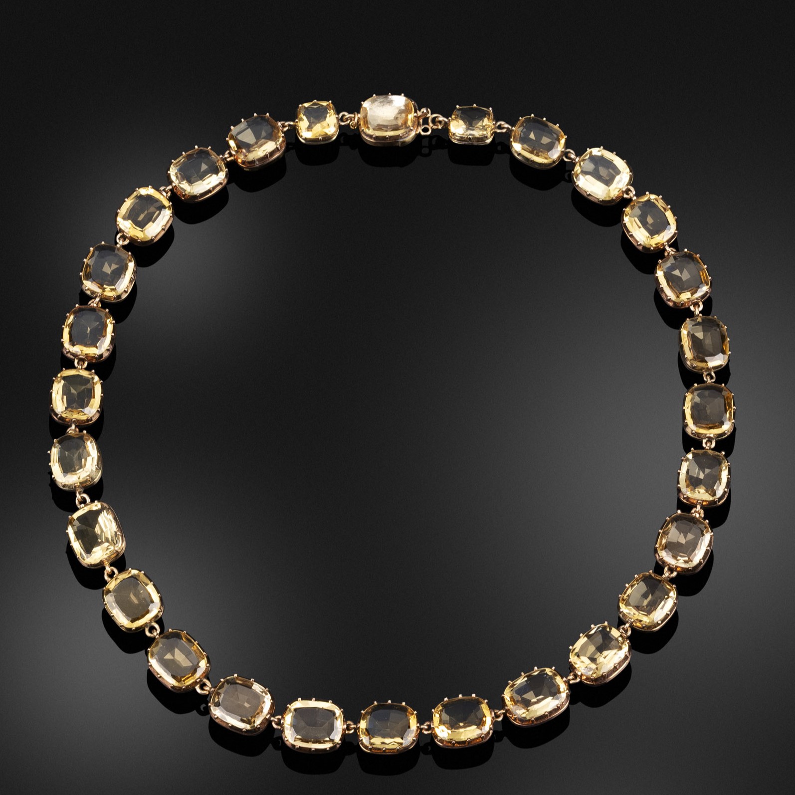 A mid 19th century citrine riviere