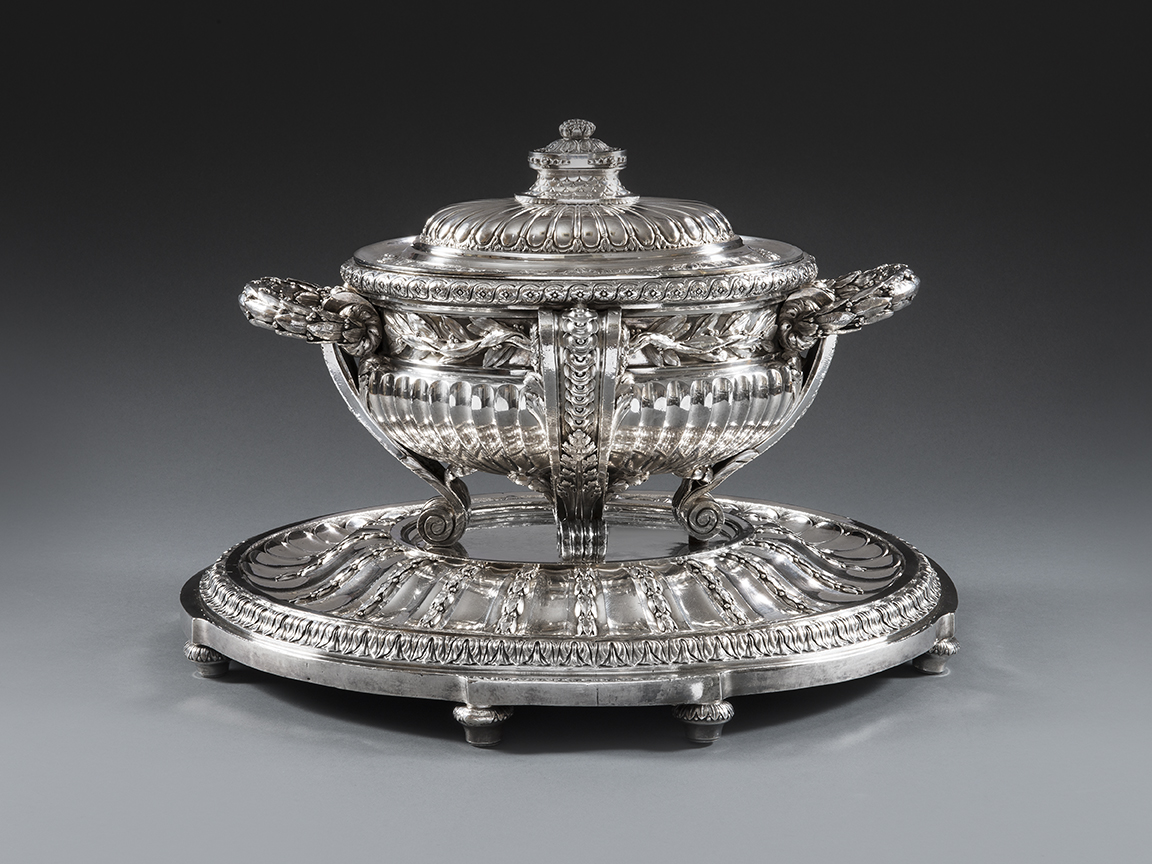 A Magnificent Soup Tureen on Stand with Cover, From the Orloff Service
