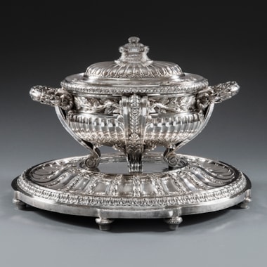 A Magnificent Soup Tureen on Stand with Cover, From the Orloff Service