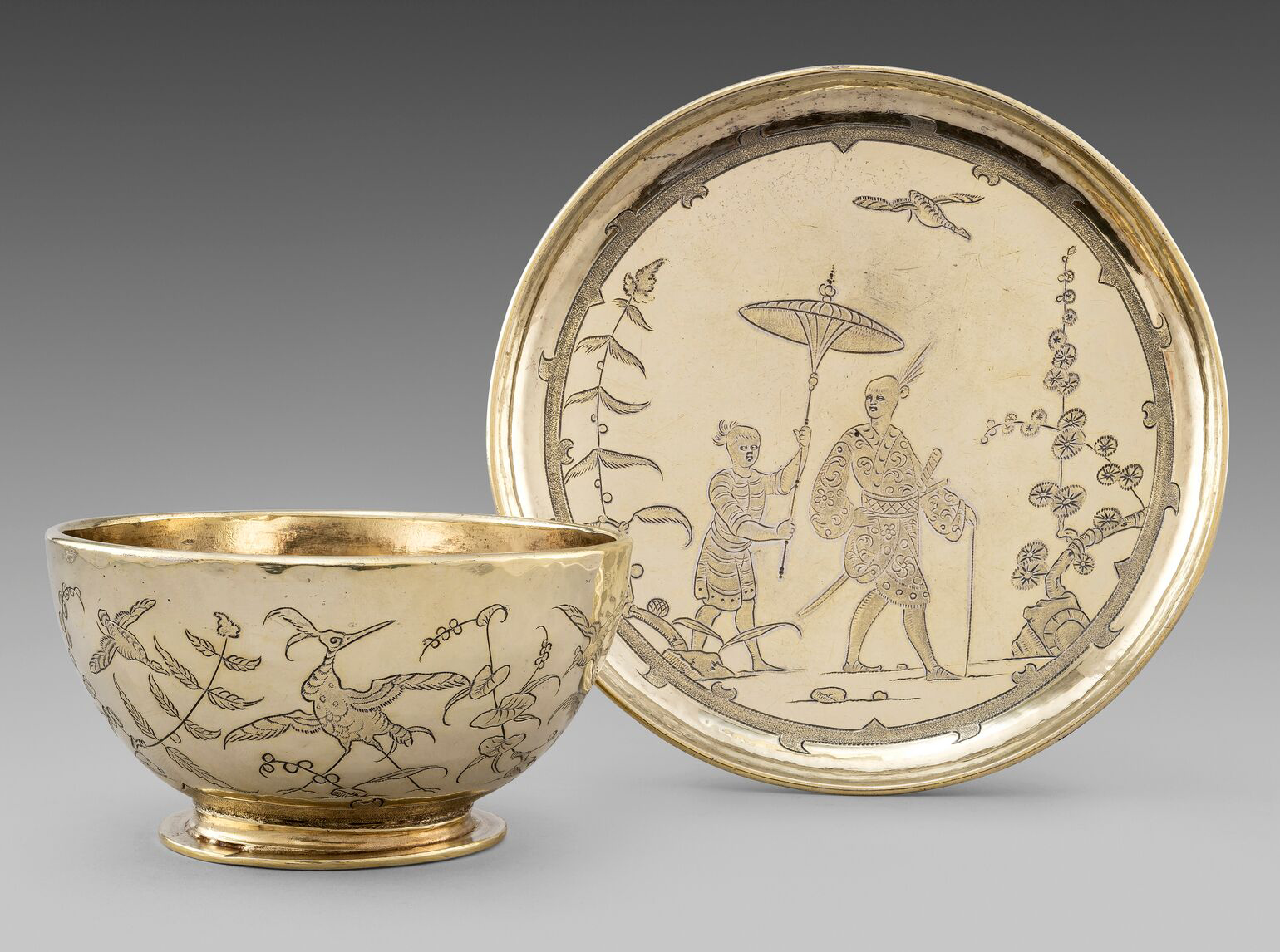 A Highly Important Chinoiserie Cup & Saucer