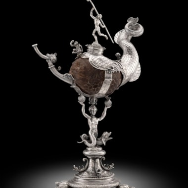 An Exceptional Dutch Silver Mounted Coconut Cup