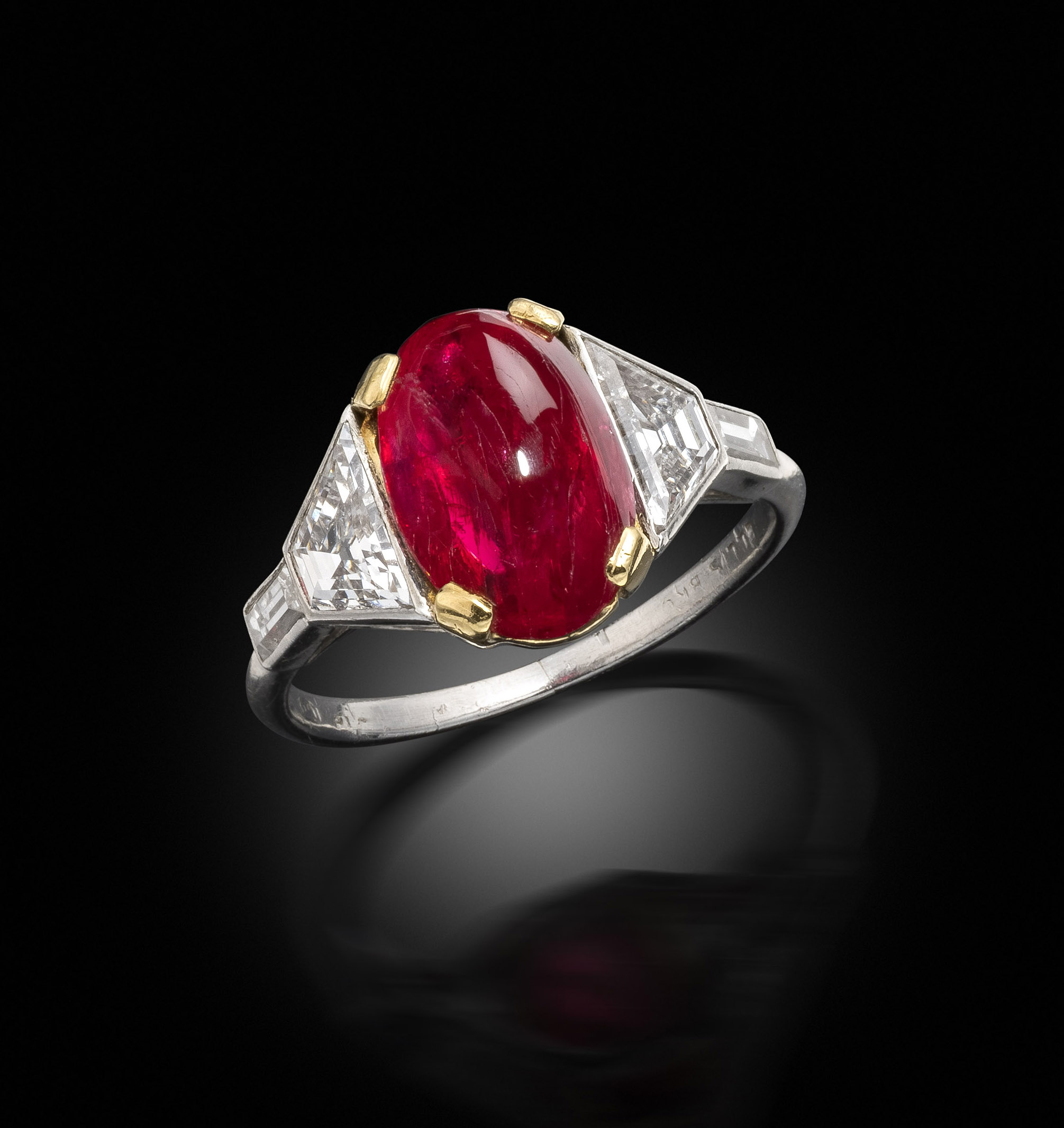 A art deco ruby and diamond ring, Ellis Brothers, Canada, circa 1925