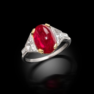 A art deco ruby and diamond ring, Ellis Brothers, Canada, circa 1925