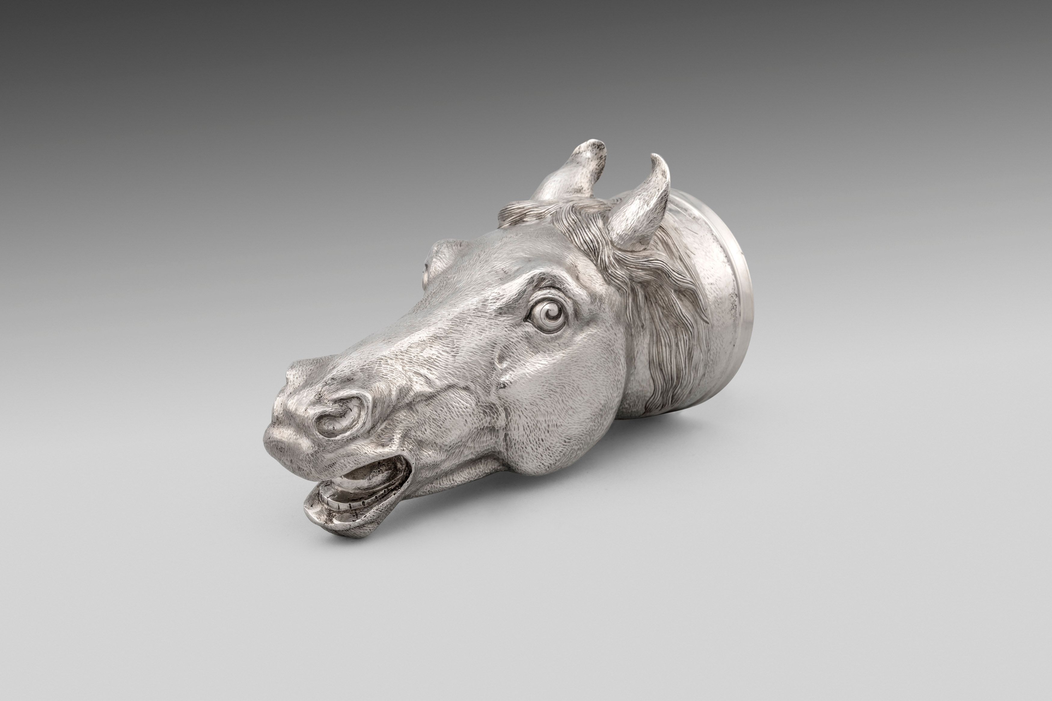 A Modern Distressed mare stirrup cup