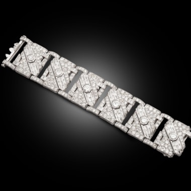 An important French art deco diamond bracelet, circa 1935