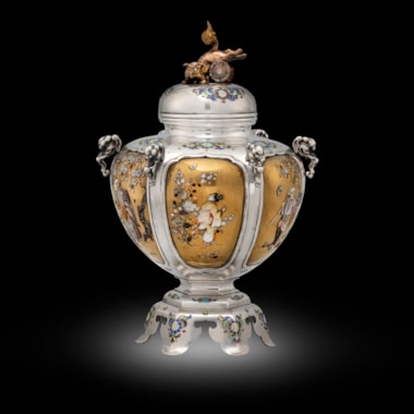 A Japanese Shibayama Vase and Cover