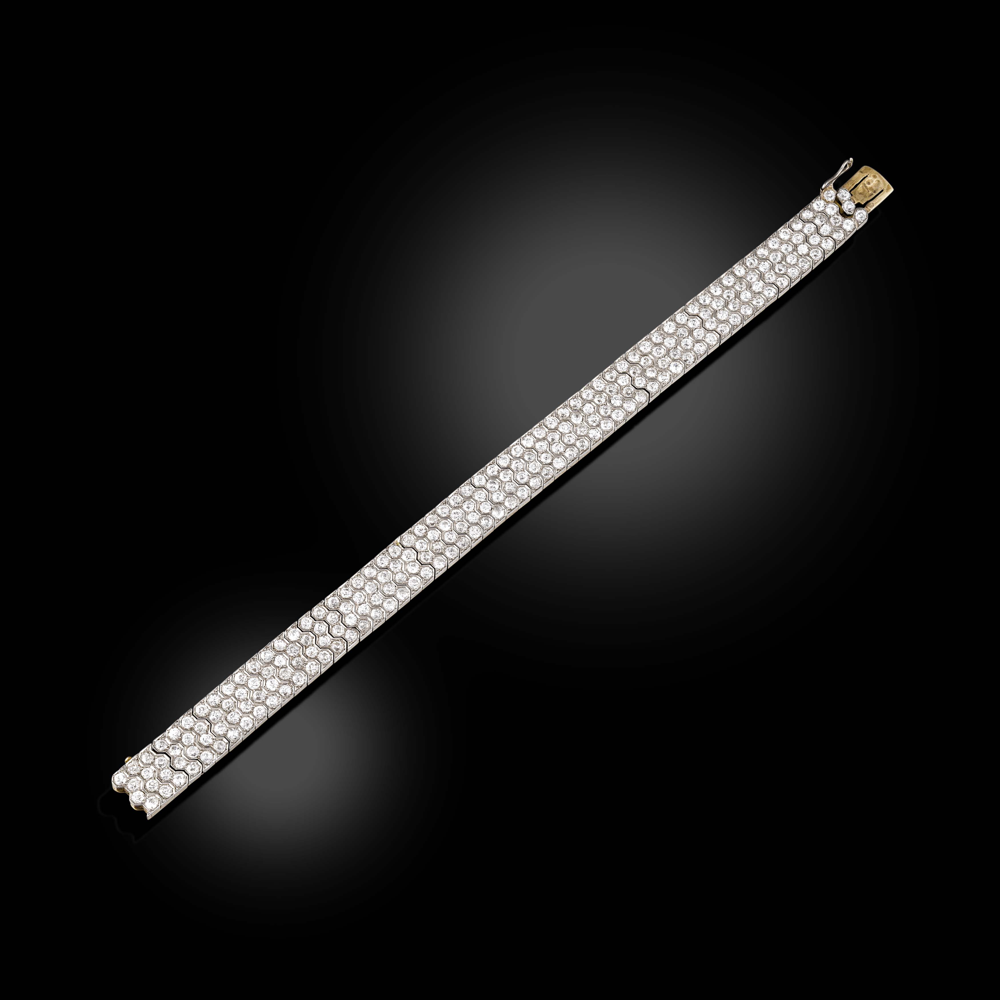 A diamond strap bracelet, circa 1910