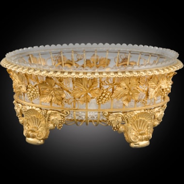 An Elegant Silver-gilt Basket Centrepiece