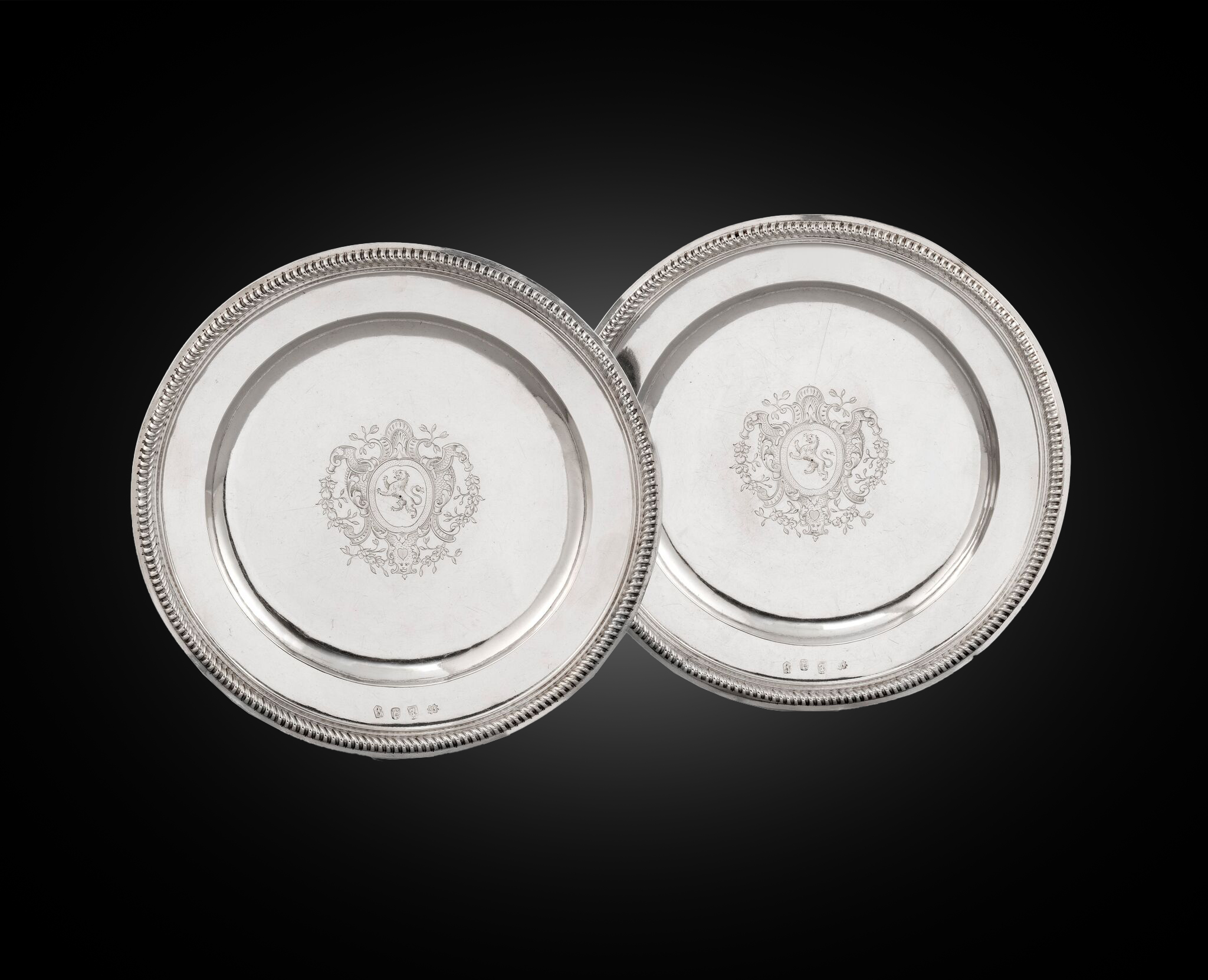 An Elegant Pair of William III Plates