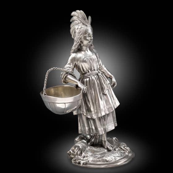 A 'Indian Squaw' Figural Salt Cellar