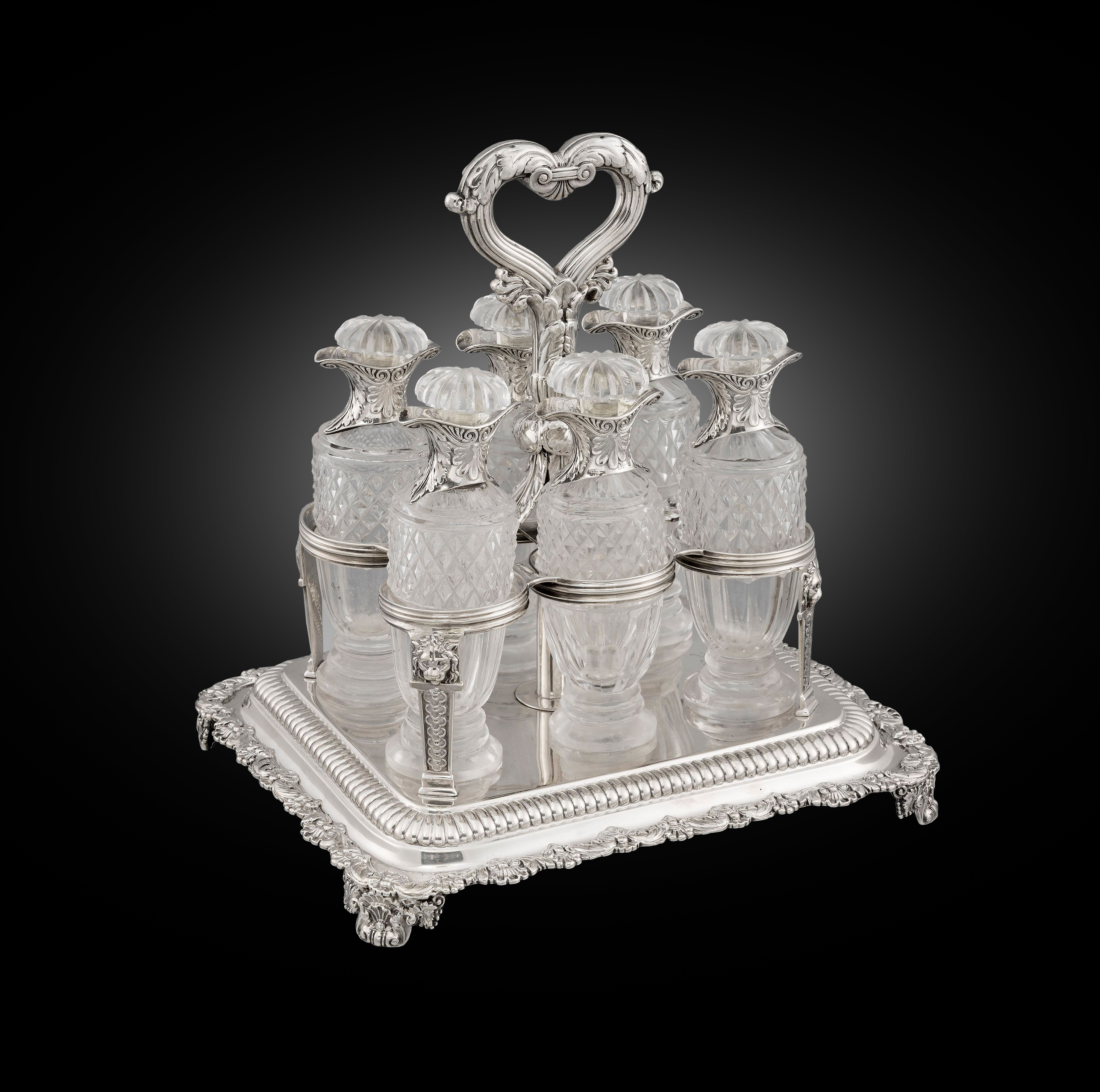 A George III Six-Bottle Cruet 