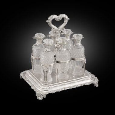 A George III Six-Bottle Cruet