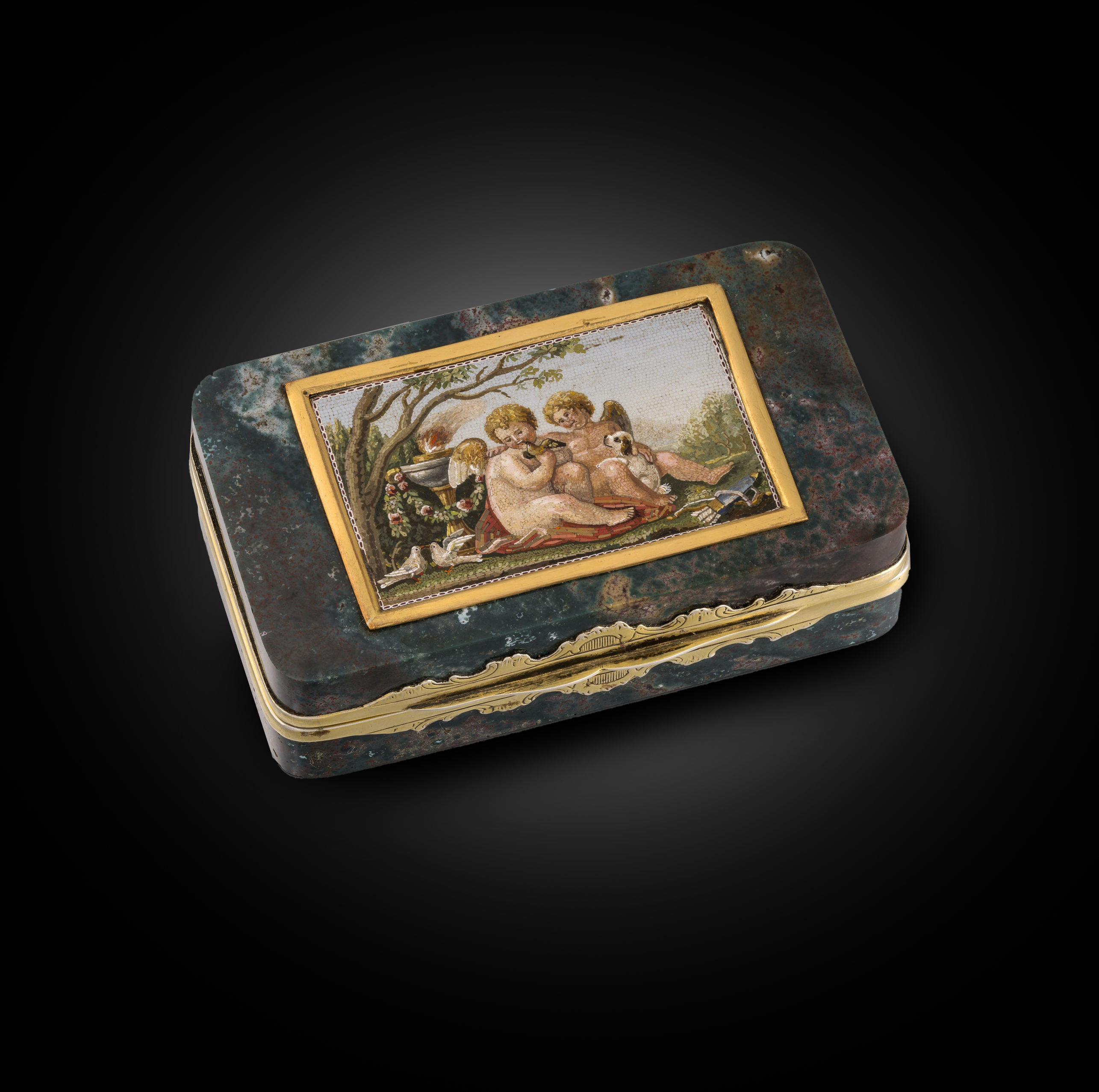 A 19th Century Mosaic of Two Putti