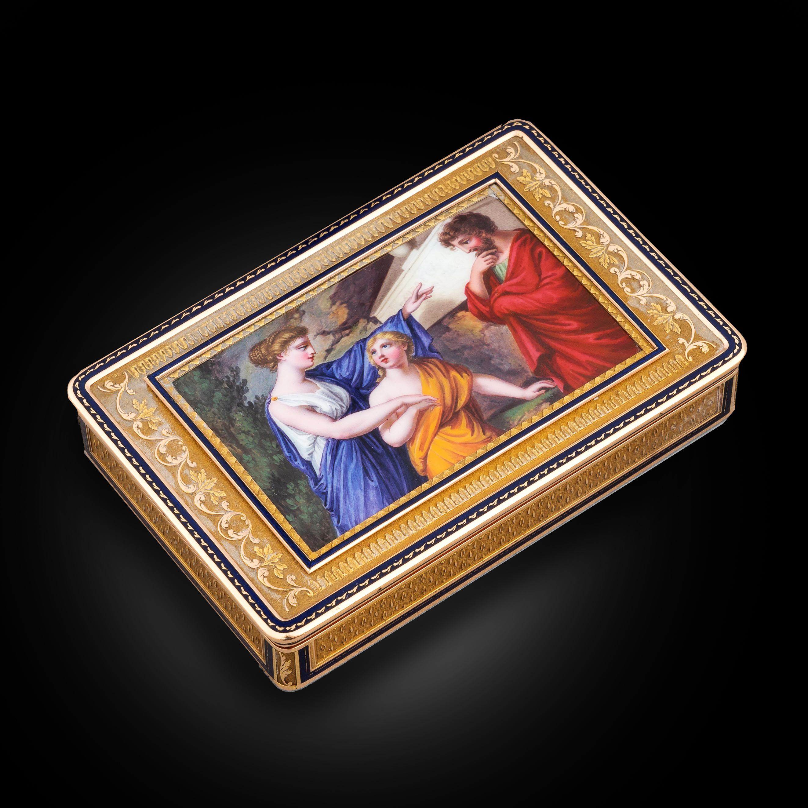 A German 19th Century Gold and Enamel Box