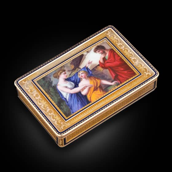A German 19th Century Gold and Enamel Box