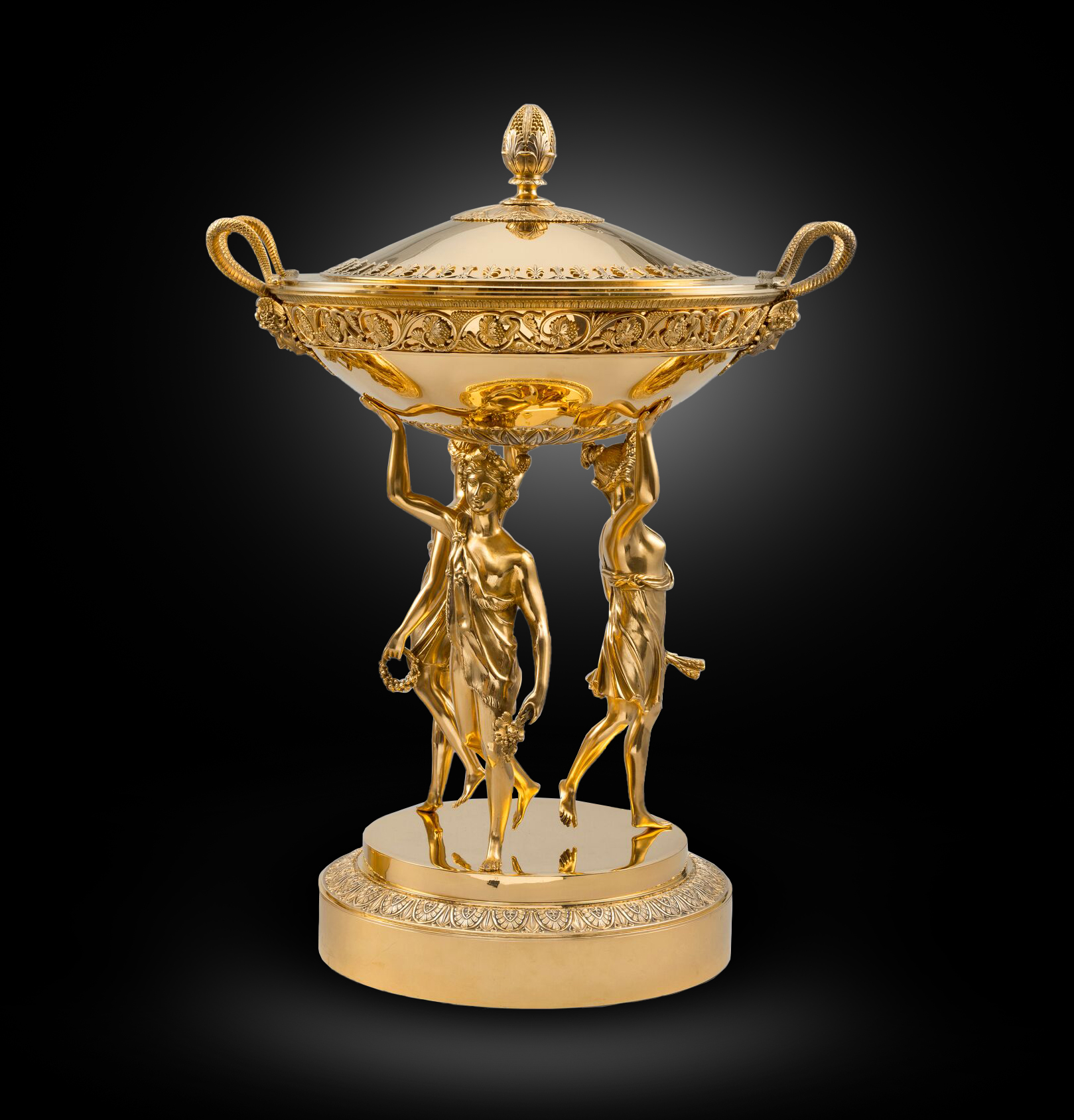 A Large French Silver-Gilt Centrepiece
