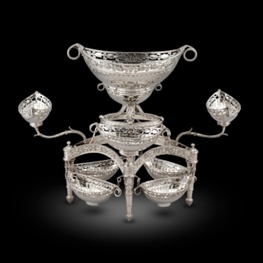 A Rare Nine Basket Epergne Centrepiece