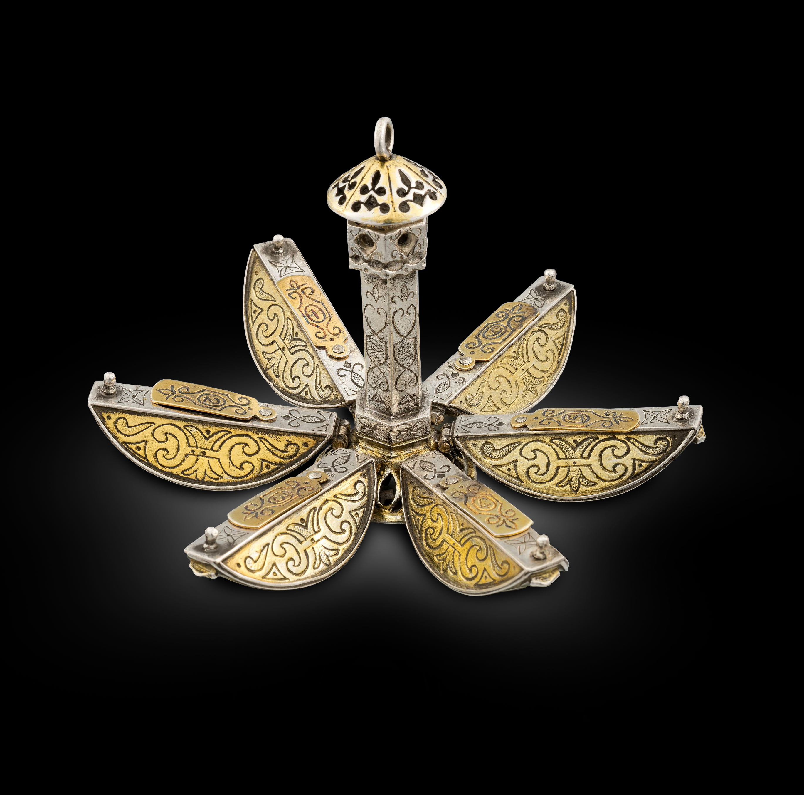 A Seventeenth Century Parcel-Gilt Pomander