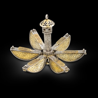 A Seventeenth Century Parcel-Gilt Pomander