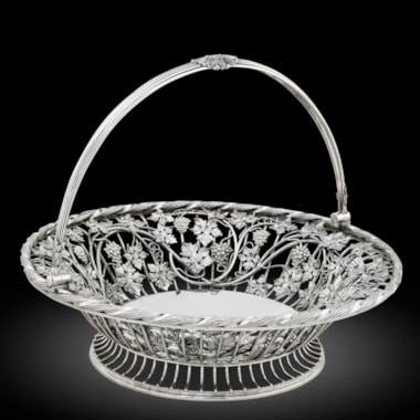 A George III Vined-Grape Motif Basket