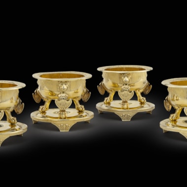 A Set of Four 'Egyptian' Salt Cellars