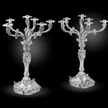 A Monumental pair of William IV Candelabra