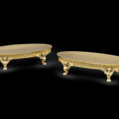 A Pair of French 19th Century Oval Warming Stands