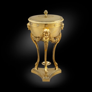 An Exquisite French Empire Silver-Gilt Sugar Bowl