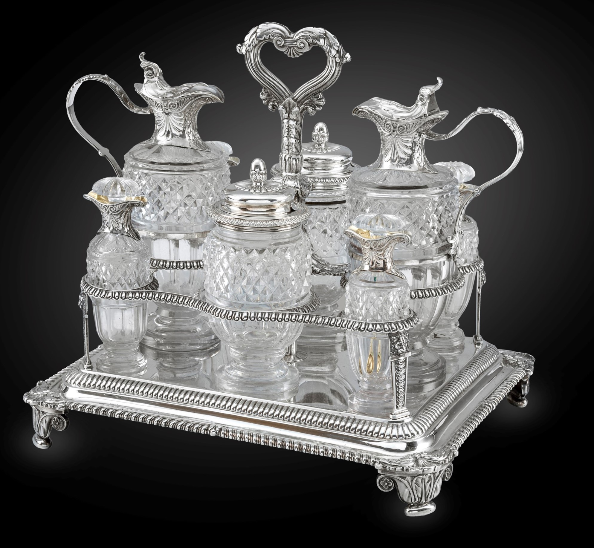 A George III Eight-Bottle Cruet