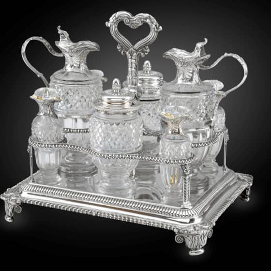 A George III Eight-Bottle Cruet