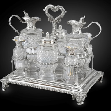 A George III Eight-Bottle Cruet