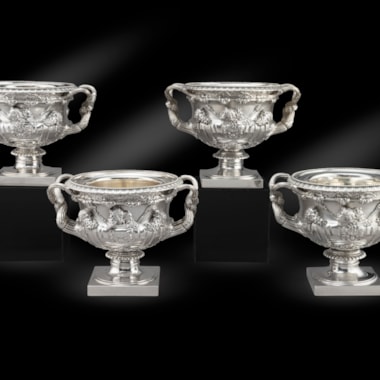 An Incredibly Rare set of Four George IV Warwick Vase Wine Coolers