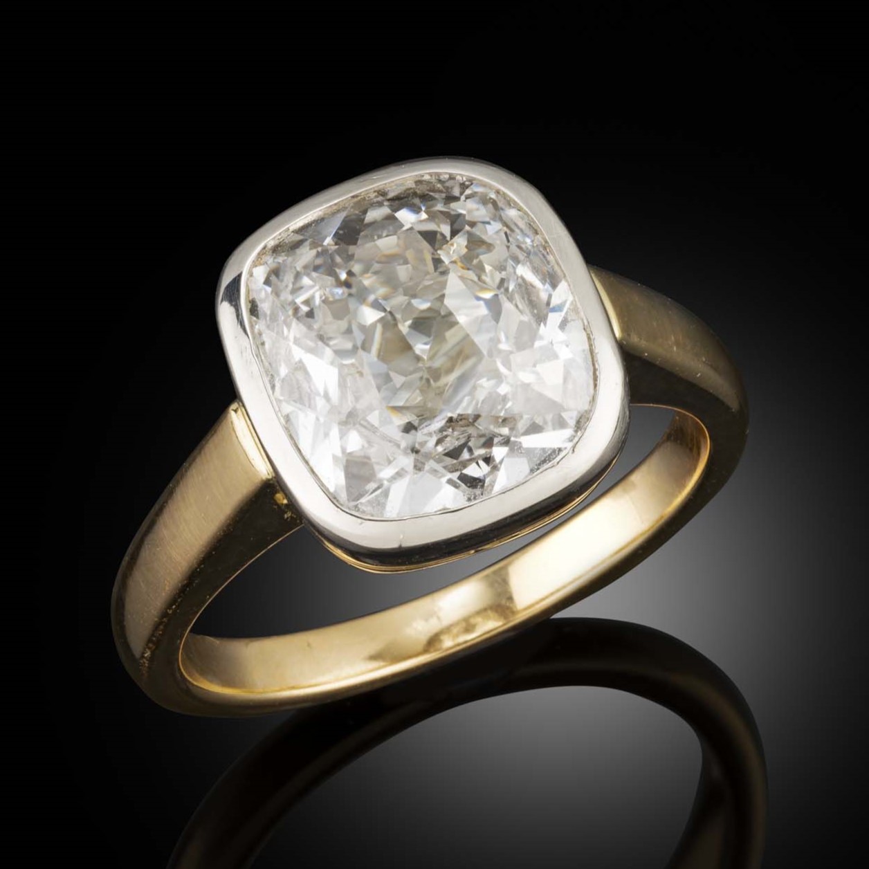 An old mine cut diamond ring