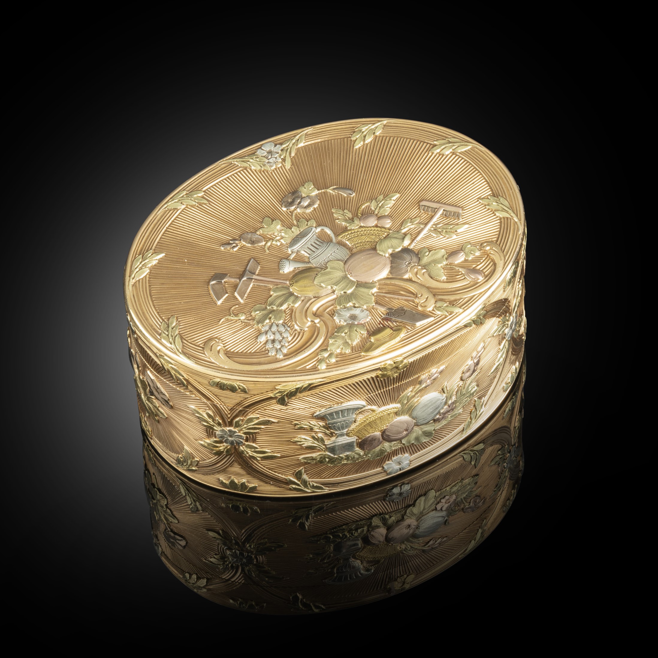 A French Vari-Coloured Gold Snuff Box