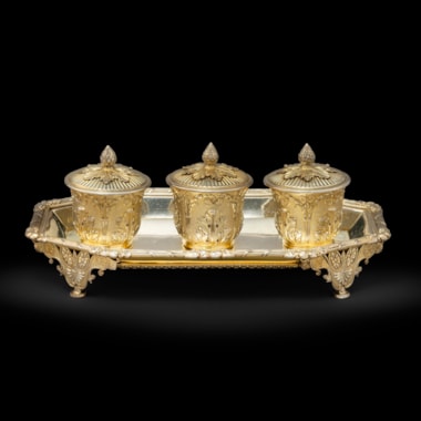 A George III Silver-Gilt Inkstand