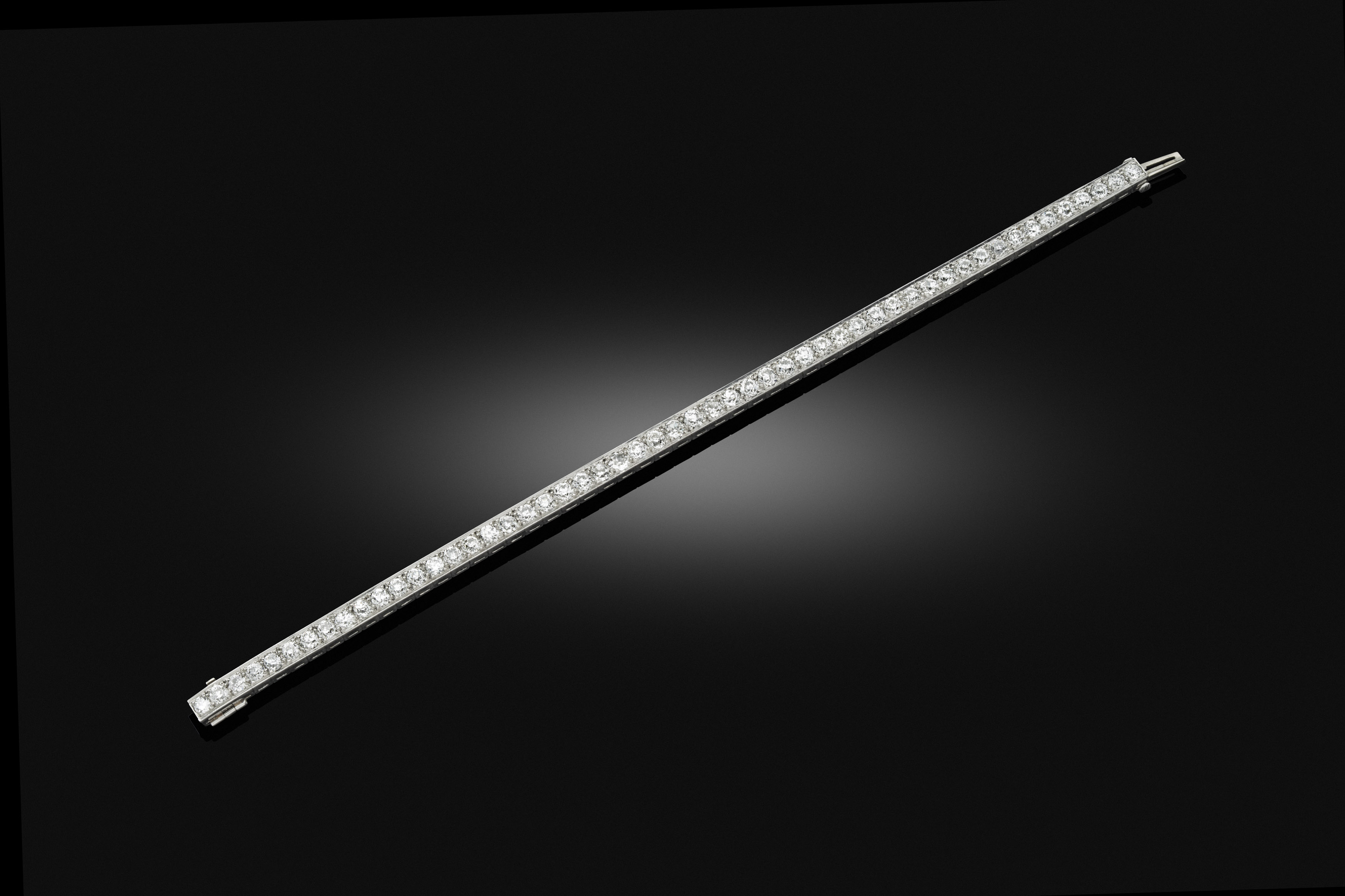 An art deco diamond line bracelet