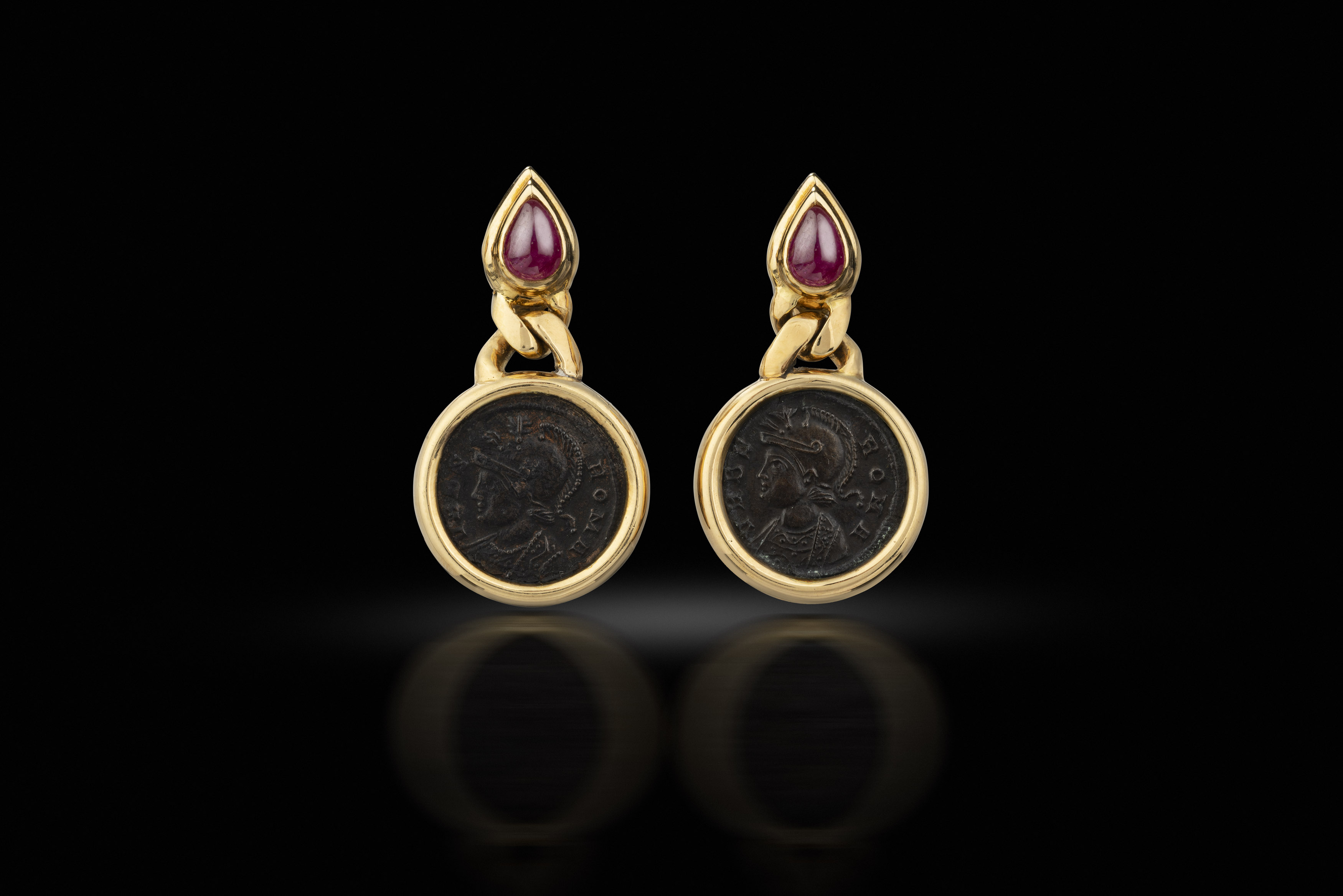 A pair of Bulgari 'Monete' drop earrings
