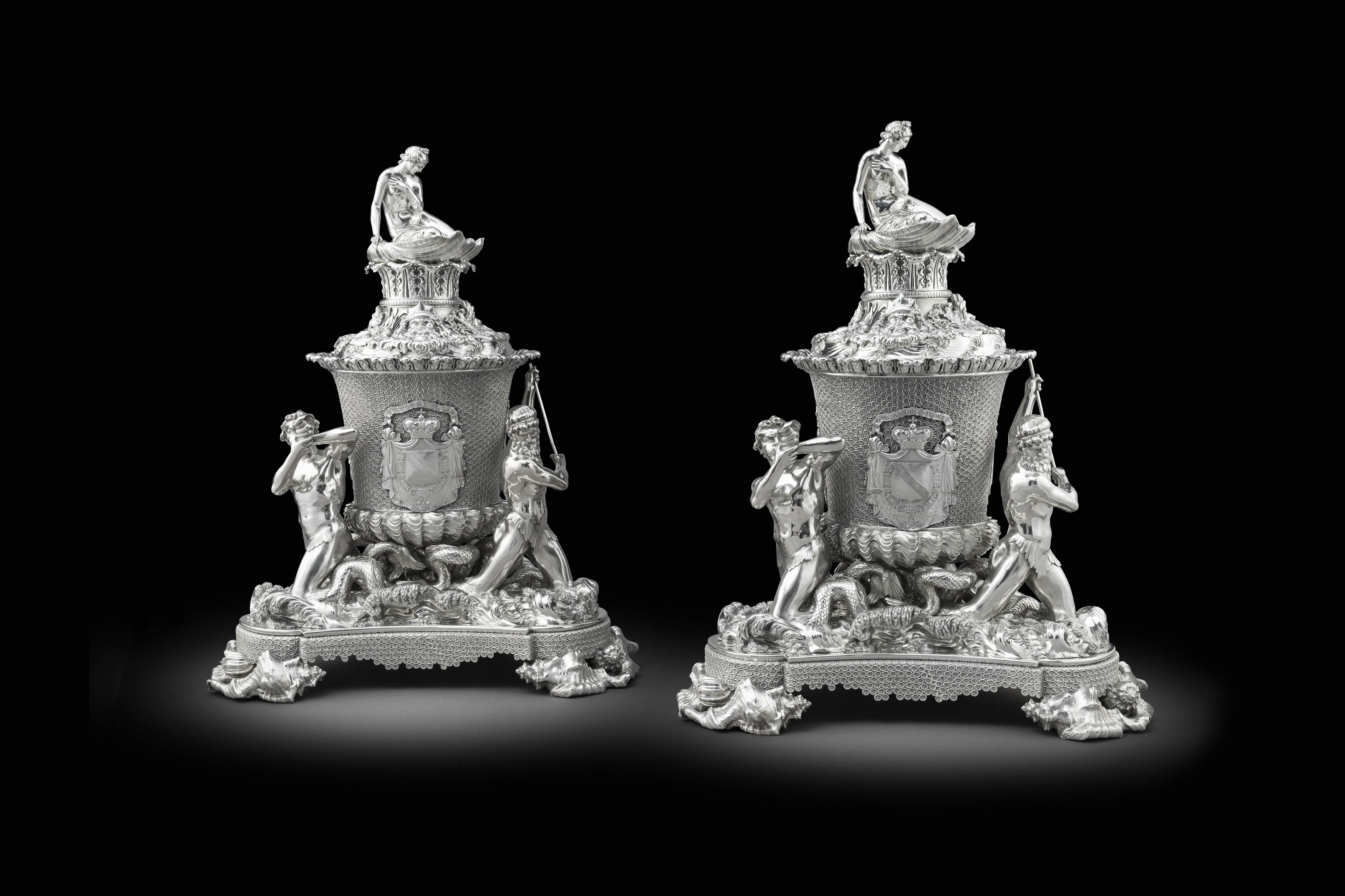 A Pair of Extraordinary Royal Marine Ice Pails