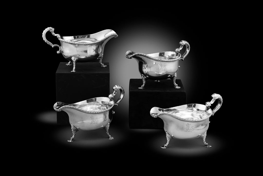 Four George II Sauceboats