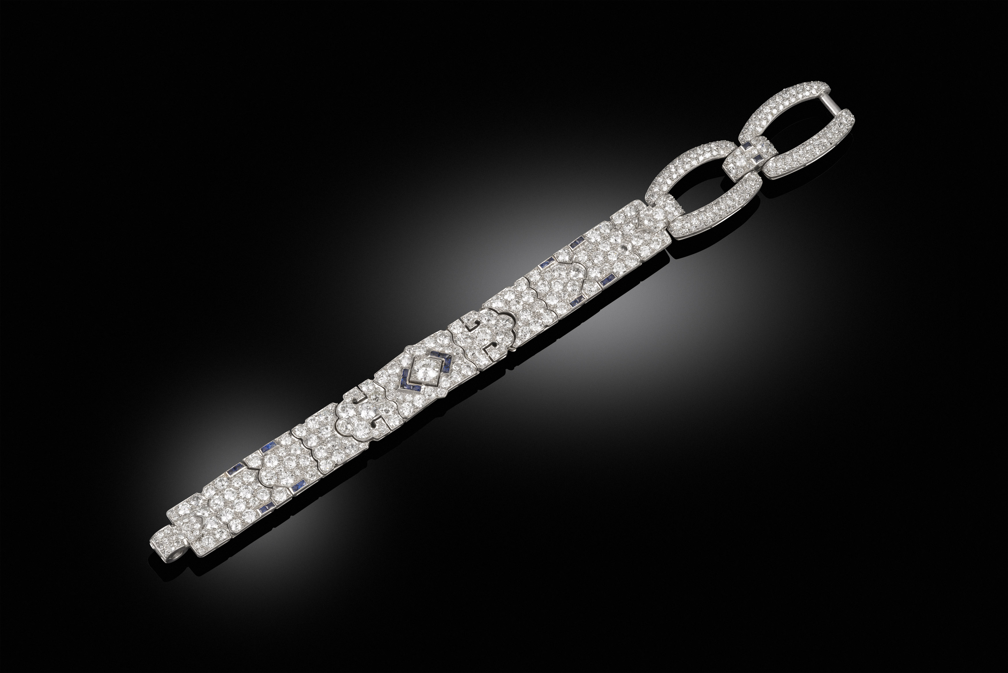 A sapphire and diamond bracelet