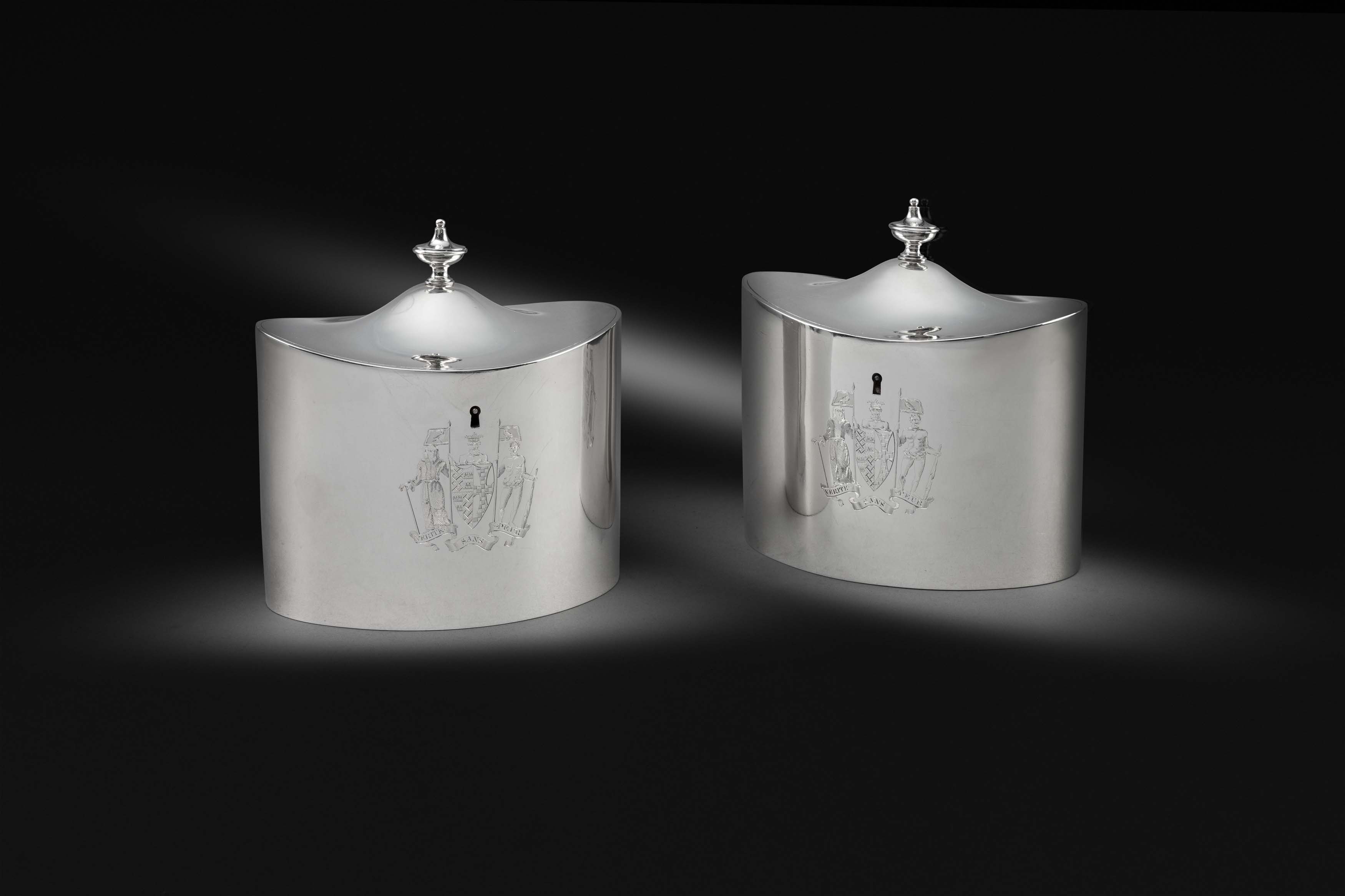 A Pair of late 18th Century Neo-Classical Tea Caddies