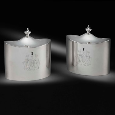 A Pair of late 18th Century Neo-Classical Tea Caddies
