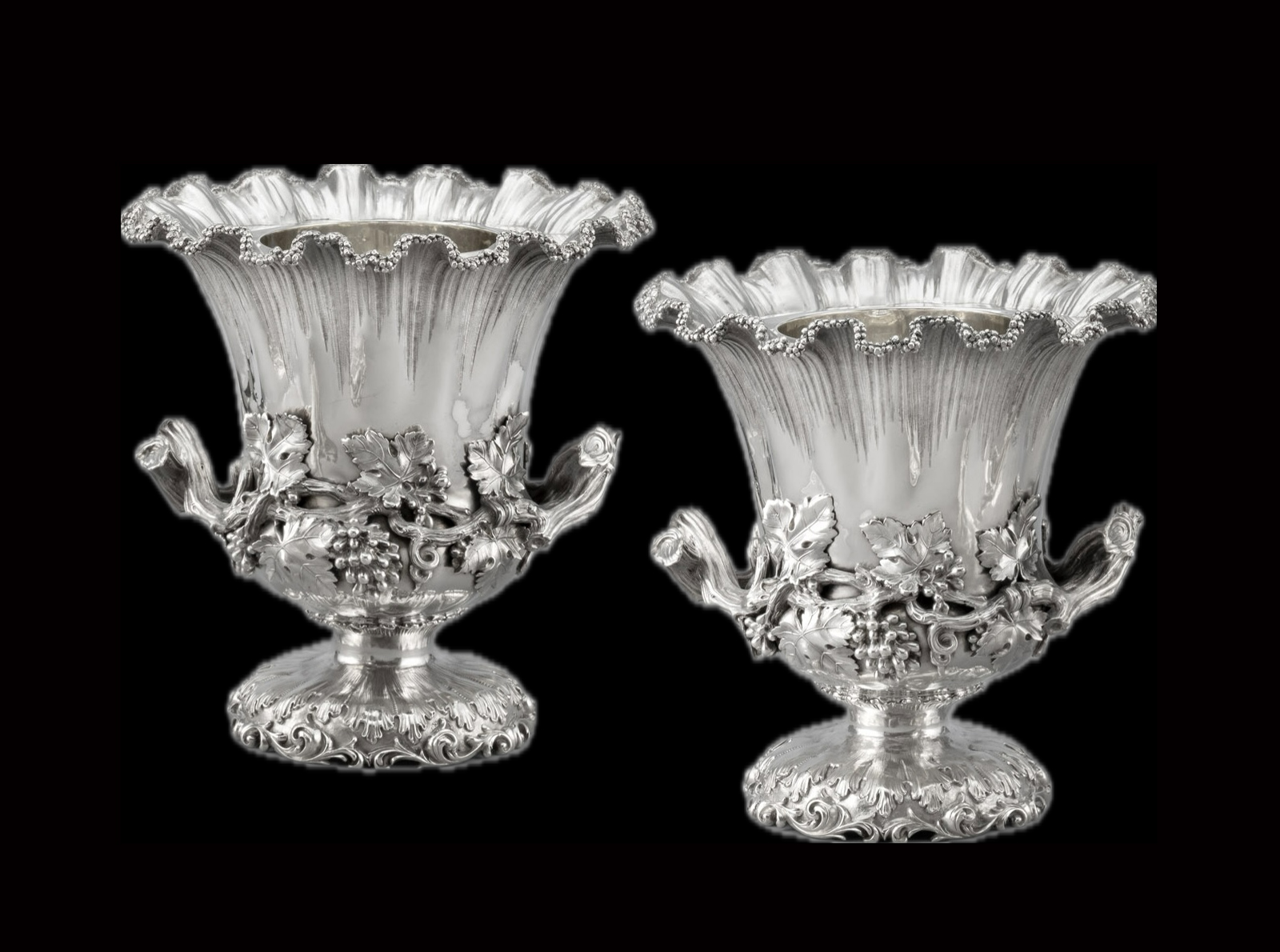 A Pair of Magnificent Campana-Form Wine Coolers